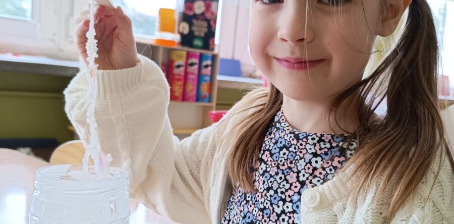 Promyczki hodują kryształki soli